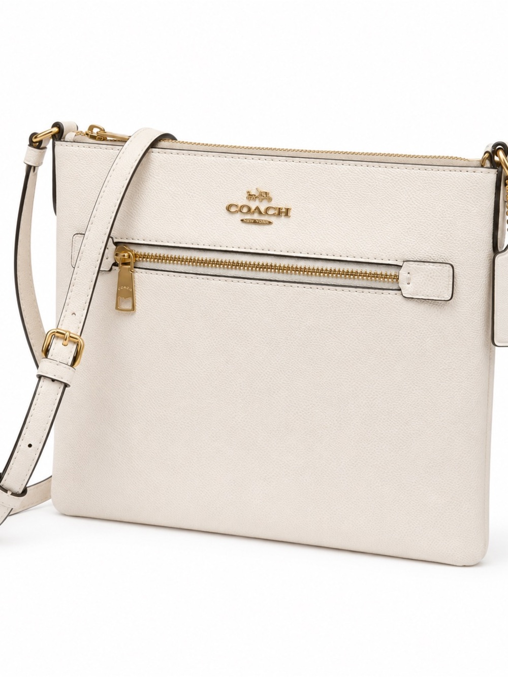 Coach Mini Rowan File Bag CE871 Chalk Ivory Leather Crossbody